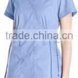 Customed Plain Blank Multi-Colors Easy-Fit Nursing Scrubs Tops With Adjustable Side Tie thumbnail-5