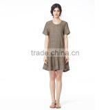Lasted Design Casual Dress Short Sleeve Linen for Lady With Good Quality 2016 thumbnail-3