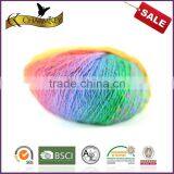 2014 the Most Popular Rainbow Color Soft Feeling Wool/nylon Blend Yarn for Hand Knitting With Good Quality Made in China thumbnail-1