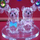 Crystal Teddy Bear for Wedding Gift With Flower thumbnail-6