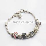 Unisex Vogue Oval Link Diamond Silver Palm Chain Bracelets Wholesales thumbnail-2