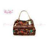 Coffee Single Handle Womens Tote Bags With Horses / Piano Pattern thumbnail-1