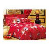 Eco-Friendly Reactive Dye Floral Bedding Sets Red for Traditional Wedding