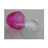 80g Rose Pink Glass Bottles For Cosmetics Color Coating Bare Bottle With Plastic Cap