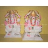 White Marble Hindu God Ganesh Statue Prosperity Success Spirituality Vastu