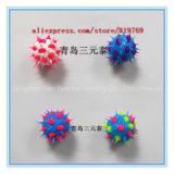 silicone rubber spikey rainbow beads pendant necklace jewelry 15mm silicone beads