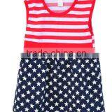 Wholesale Giggle Moon Remake 4th of July Boutique Outfits Latest Dress Star Patterns For Girls