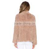 SJ419-01 Real Natural Color Rabbit Fur High Quliaty Wholesale and Retail Women Jacket thumbnail-4