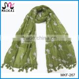 Latest new design women's lace embroidery scarf