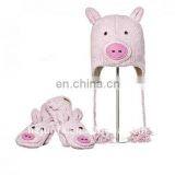 Fashional Newest Elegant Super Warm Soft Cozy Animal Hat Glove Set thumbnail-1