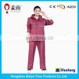 Leisure Ladies Breathable Pink Reflective Clear Thick Pvc Raincoat Wholesale thumbnail-4