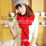 100% Acrylic Women Scarf Printed Big Long Shawl Ball of Yarn Red thumbnail-1