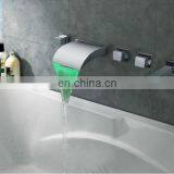 Chrome LED Wall Mount Water Mixer Tap Waterfall Faucet Basin Sink Bathtub Tap thumbnail-6