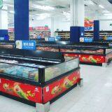 Supermarket Island Deep Freezer Meat Refrigerator
