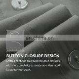 Eco-friendly Queen 400TC Water Resistant Bamboo Duvet Cover Set With Transparent Button thumbnail-5