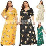 LAITE D2120 Autumn Women Elegant Casual Dresses Women Floral Printed Plus Size Dresses thumbnail-1
