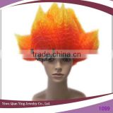 Personality orange color synthetic carnival party wig
