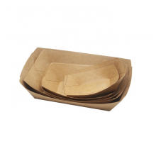 Hot Dog Kraft Paper Trays-Brown Food Serving Tray Printed Paper French Fries Container for Restaurant thumbnail-4
