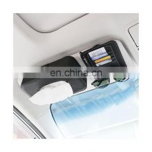 Auto Accessories Car Visor Tissue Holder Sun Visor Tissue Paper Holder For Car Box Multifunction Cd Clip Organizer Pu Leather