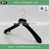 HA6986 Black Barande Hanger With Gold Logo Velvet Flocking Coat Hanger Supplier's Choice thumbnail-6