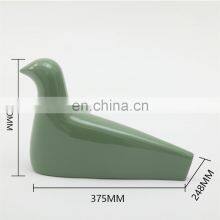 Modern Cute Bird Animal Sculpture Amazon Hot White Green Sale Smooth Ceramic Decor Accessories for Home thumbnail-3
