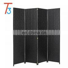 Eco-friendly 4 Panel Waterproof and Foldable Room Divider Wood Screen