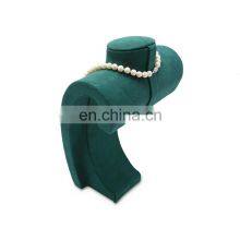 Factory Wholesale Custom Dark Green Jewelry Display Necklace Stand thumbnail-4