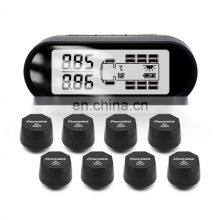 Factory Offer Solar Power Display Wireless Tire Pressure Monitor for Truck Tpms System 12 Tires External Tyre Pressure Sensor