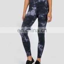 High Quality Custom Logo High Waisted Tummy Control Yoga Leggings Tie Dye Women Hidden Pocket Fitness Gym Workout Tights thumbnail-2