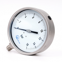 QC-001 Stainless Steel Shock-proof Pressure Gauge,0-16bar,Oil-filled Pressure Gauge,Nominal Diameter 150mm,Accuracy Level 1.6， thumbnail-3