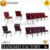 Hot Sale Factory Wholesale Stacking Metal Church Chair HM-C3 thumbnail-3