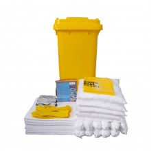 120 Litre Wheeled Bin Oil Spill Kit For Warehouse Oil Leakage thumbnail-1