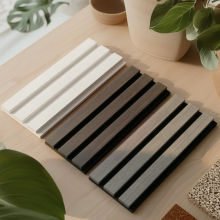 Acoustic Slat Wood Panel Modern for Bedroom Living Room Apartment Wall Decoration Sound Absorbing 90% Noise Reduction Waterproof thumbnail-3