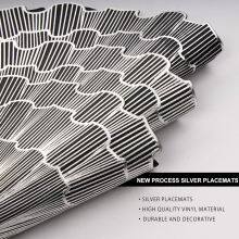 Metallic Placemats Set of 6 Gold Leaf Round Placemats Non-Slip Wipeable Table Mats for Dinner,Party,Wedding Accent Centerpiece thumbnail-4