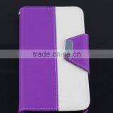 Two Color Flip Wallet Leather Mobile Phone Case Cover Samsung S6 With Hand Strap thumbnail-2