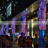 Mall or Hotal Wall Pole Led Lights Star Style Christmas Decoration