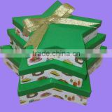 Star-shaped Christmas paper gift box