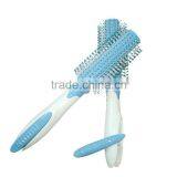 Professional plastic hair brush with clips