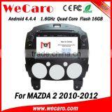 Wecaro Android 4.4.4 Car Multimedia System 8" Double Din for Mazda 2 Car Dvd Gps Android 16GB Flash 2010-2012 thumbnail-1