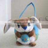 Easter Bunny Basket/ Plush Easter Basket/ Cheap Bunny Easter Basket thumbnail-1