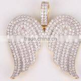 925 Sterling Silver Necklace Cz Angel Wing Religious Pendant Necklace thumbnail-3