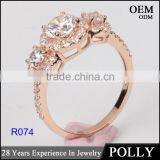 Top Quality Solid Jewellry Factory Price Ring 14K Gold AAAAA CZ Ring Wedding Band Ring Fashion Jewelry thumbnail-2