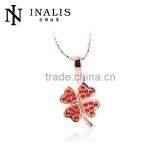 hot New arrival jewelry elegant crystal necklaces flowers stones LKN18KRGPN224