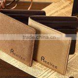 New Mens Boys Plain Canvas Velcro Leather Wallet With id Window thumbnail-6