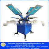Floor Model Doubel Carousel 4-4 Manual Silk Screen Printing Press With Alum Table and Strong Base