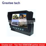 factory best 7 inch digital LCD car monitor for vehicle backup 4-CH inputs with quad function
