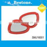 Factory Directly Heart Shape Plastic Folding Pocket Mirror thumbnail-1