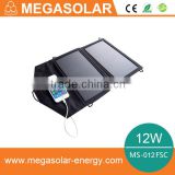 12W 5V fast charging portable solar phone charger 2usb ports