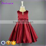 2016 Fashion Sleeveless Satin Bow Little Baby Girl Dress Party Wear Special Occasion Ball Gown Dress Children Costume thumbnail-1
