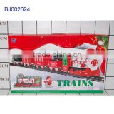 Best Christmas present to kids red track train funny plastic smoking train
